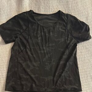 lululemon Black Camouflage workout Tee